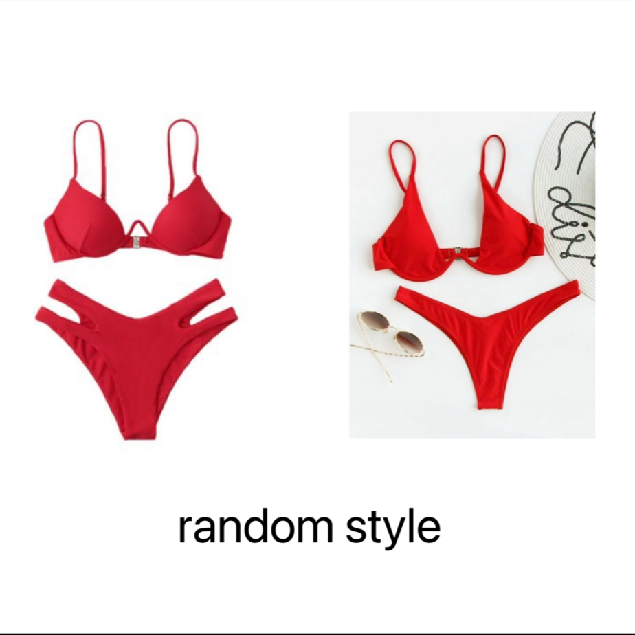 Womens bikini, red bikini for women, cupshe, triangle bikini top