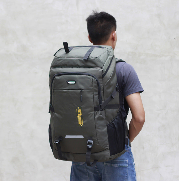 80L large-capacity outdoor hiking mountaineering bag male long-distance travel travel luggage backpack female computer bag