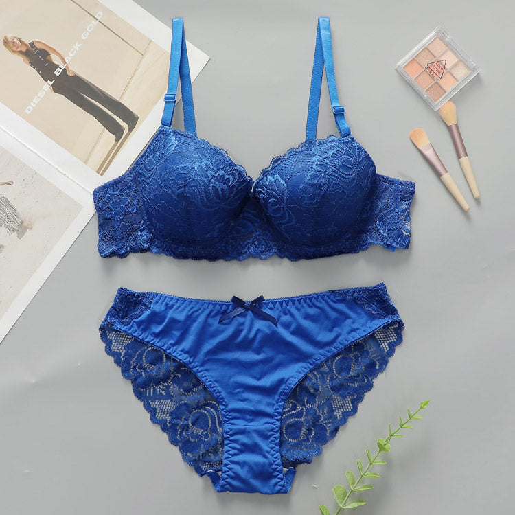 Women's Sexy Bra Push Up Full Coverage Lace Lingerie Set