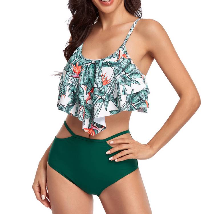 Summer  2021  Waist Swimsuit 2 Piece Female Biquini Fruit Print Women'S Swimwear Bathing Suit Women Swimsuit Ladies