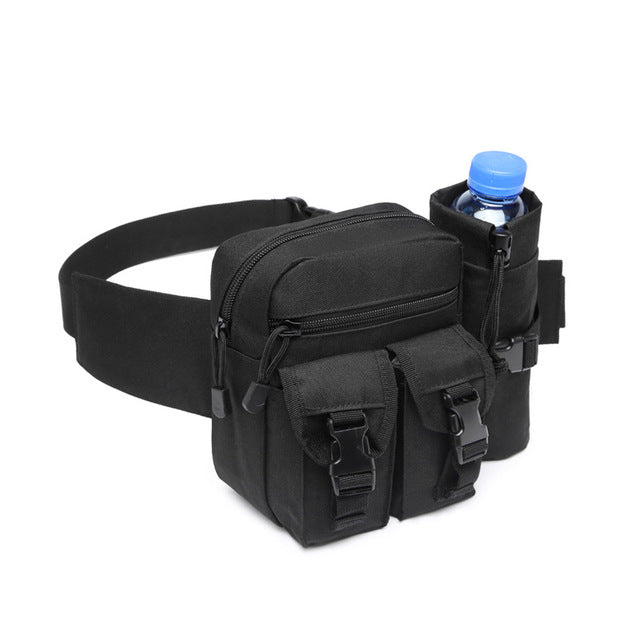 New Outdoor Waist Bag Men's Tactical Water Bottle Waterproof Mole Camouflage Hunting Hiking Climbing Nylon Mobile Phone Belt Bag