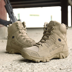 New wear-resistant military boots men's outdoor waterproof  -top desert boots casual men's boots shock absorption tactical boots