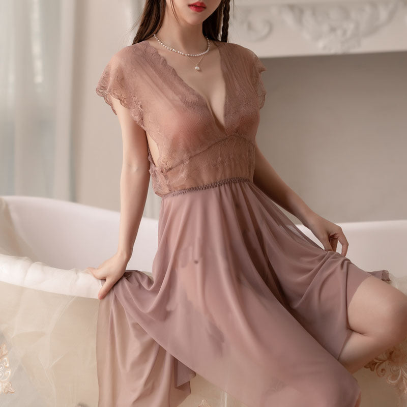 Ladies Lace Nightdress Lace  Ladies Home Short Skirt