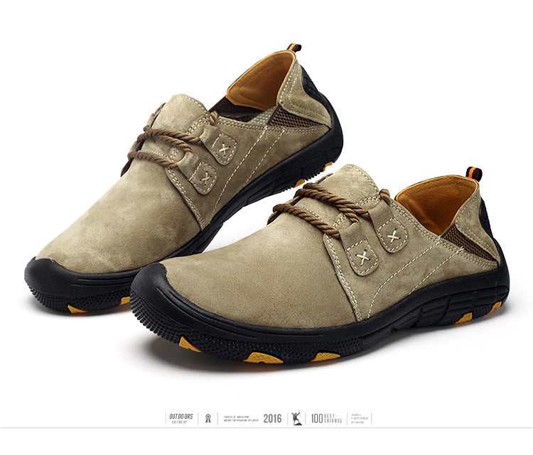 Spring and Autumn Extra Large Men's Shoes 45 Outdoor Leisure 46 Leather Hiking Shoes Men 47 Lazy Pedal Shoes 48