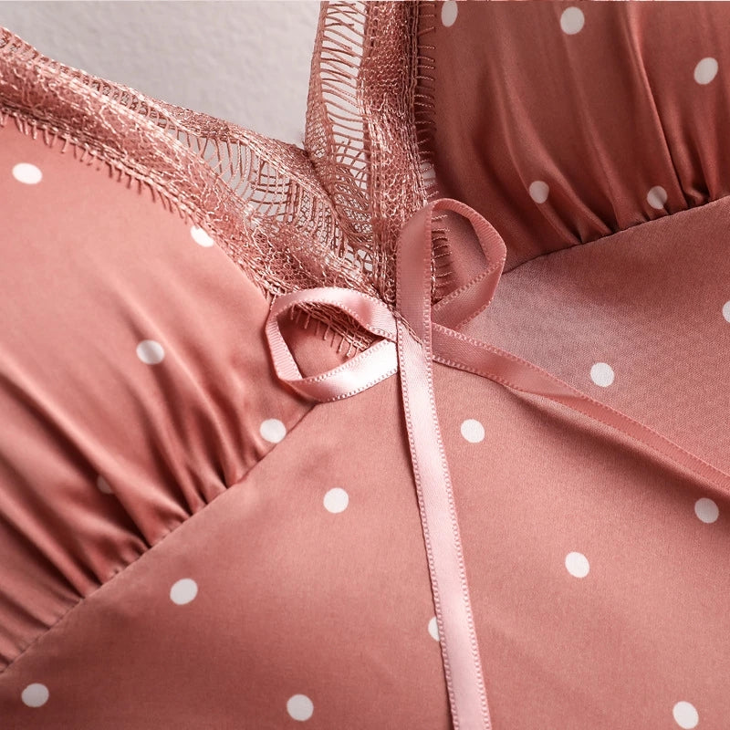 Sexy Sleeveless Strap Nightgown Summer Womens Lace Nightdress Satin V-Neck Backless Nighty Gown Lounge Sleep Dress Sleepwear