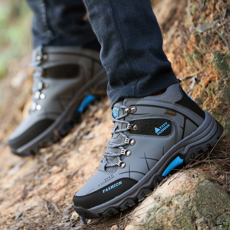 Men Hiking Shoes  -top Waterproof Hiking Shoes Outdoor Trekking Shoes Men Sports Shoes Climbing Shoes Antiskid Wear-resistant  Soles Large size 39
