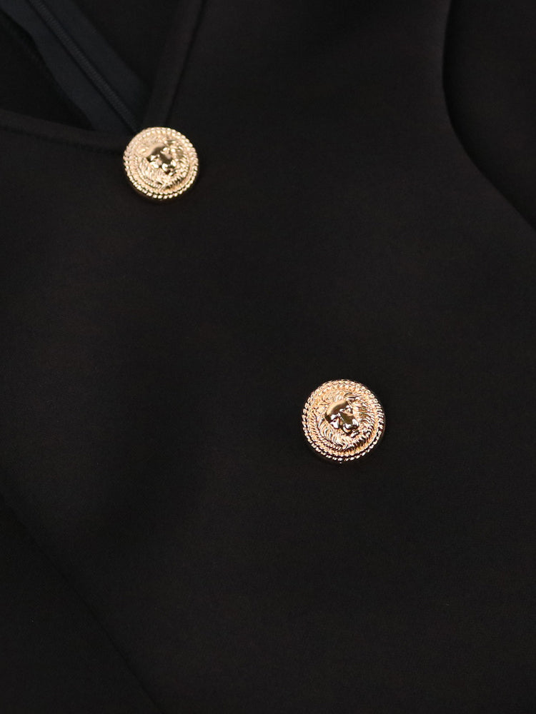 Women Black Dress Bodycon Slim Elegant V Neck Patchwork Mesh Sleeves High Waist Office Ladies Classy Female Gowns Vintage Robes