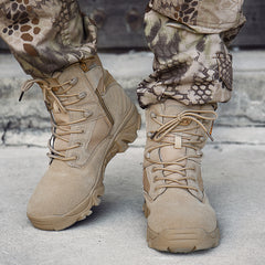 Outdoor hiking, motorcycle, men's shoes, locomotive, assault shoes, military boots, special forces, field long, combat boots, desert