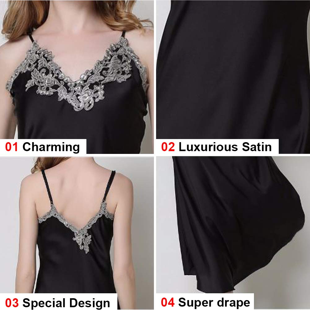 Women's pajamas long home clothes suspenders thin section  silk lace sexy V-neck nightdress