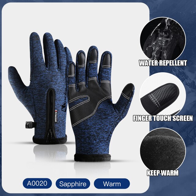 New Outdoor Sports Winter Waterproof Hiking Gloves Anti-skid Warmer Full Finger Touch Screen ciclismo Hiking Gloves Men Women