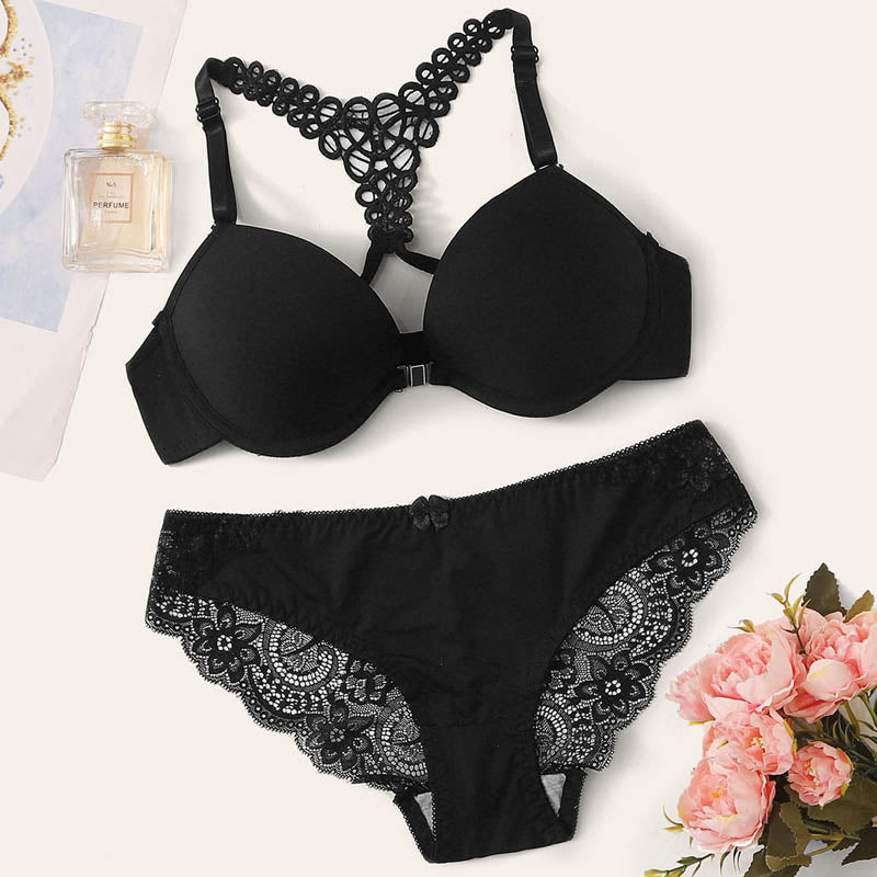 Ladies Sexy Push Up Underwear Set 3/4 Cup Bra Full Coverage Push Up Bra Set Push Up Daily Bra Push Up Bra Underwear Set