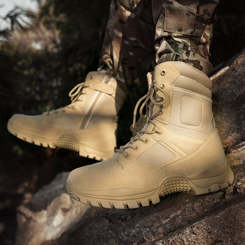 Men's Military Boots Safety Boots Snow Boots Suede Leather Outdoor Waterproof Boots Field Desert Military Combat Boots Men's Tactical Boots Size 39-46