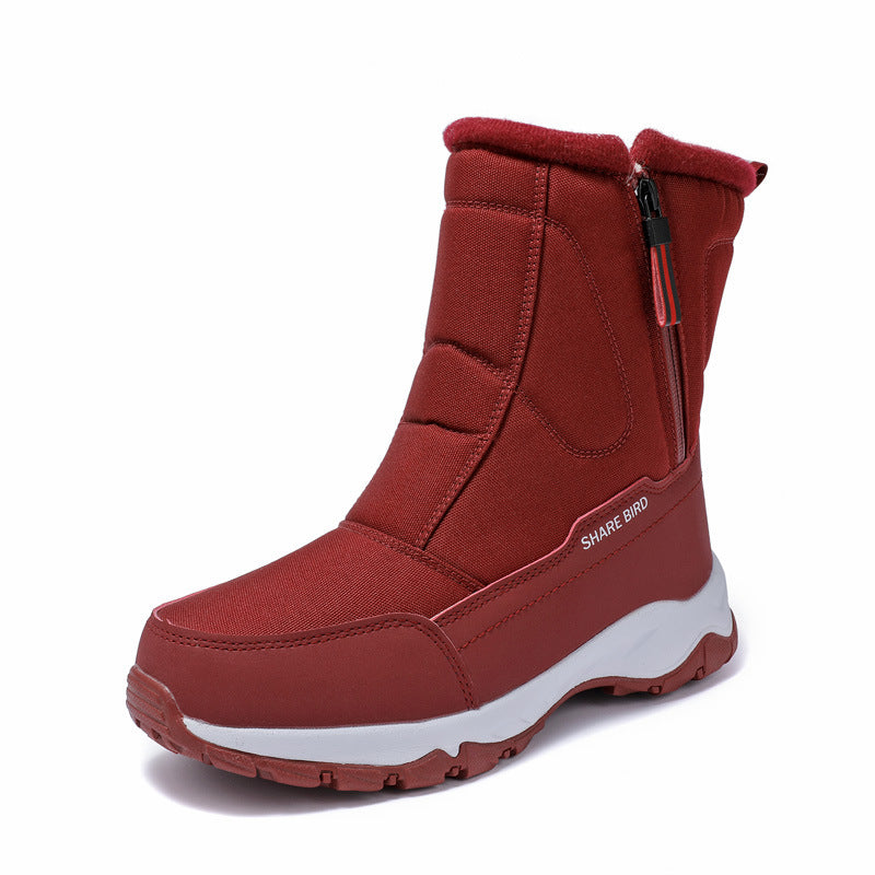 Outdoor men's large size snow boots thickened ski boots cold and windproof cotton boots hiking boots