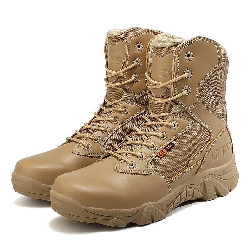 Outdoor hiking, motorcycle, men's shoes, locomotive, assault shoes, military boots, special forces, field long, combat boots, desert
