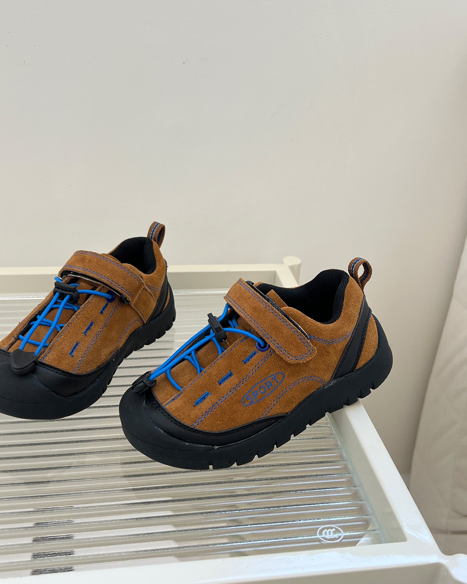 Xia Meng children's shoes 2023 new children's outdoor hiking shoes boys and girls  leather sports shoes hiking shoes