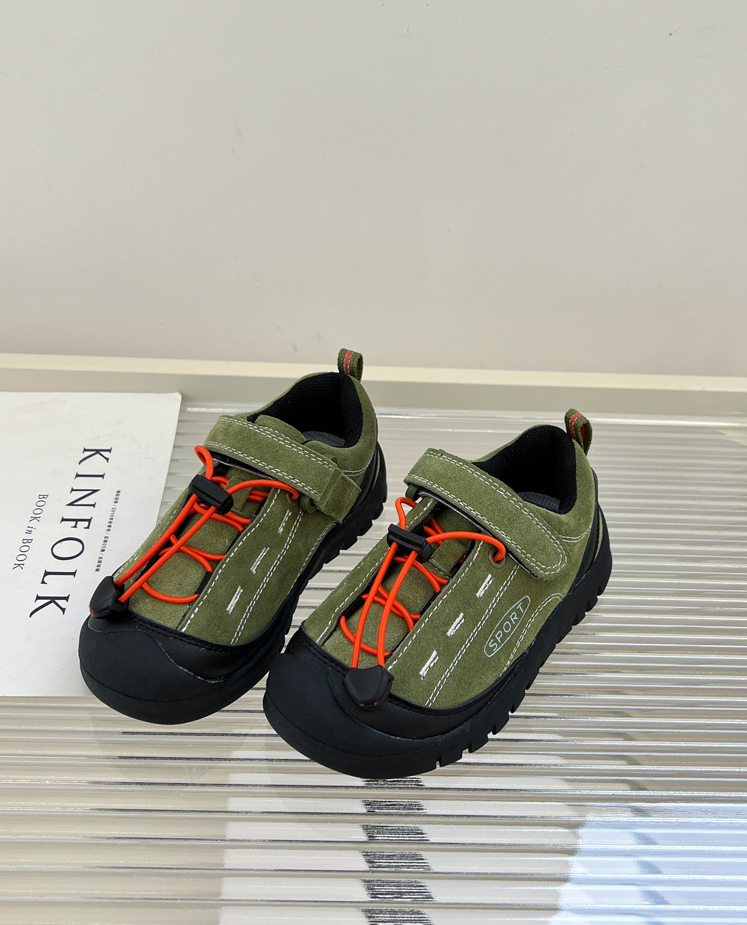 Xia Meng children's shoes 2023 new children's outdoor hiking shoes boys and girls  leather sports shoes hiking shoes