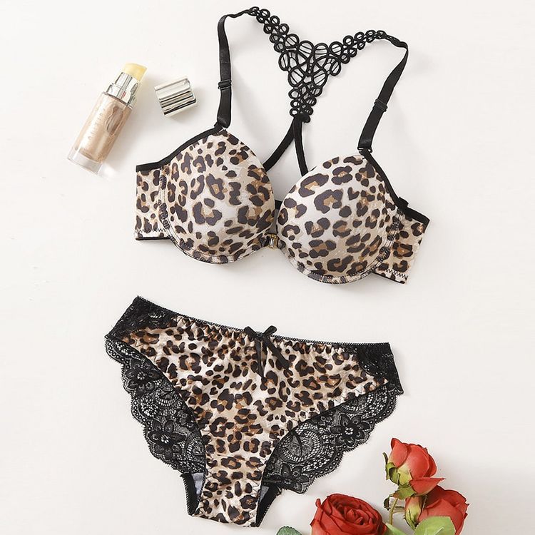 Push Up Underwired Push Up Bra Comfortable Cotton Everyday Bra Set Sexy Lace Underwear Panties Full Coverage Adjustable Breast Lifting Underwear