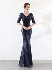 ladies sexy Evening dress long-style Slim Bridesmaid party party Full dress