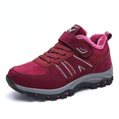 Winter 2023 Waterproof Plush Leather Boots Ladies Hunting Hiking Shoes Lace Warm Hiking Hiking Boots Botas Mujer Platform Boots