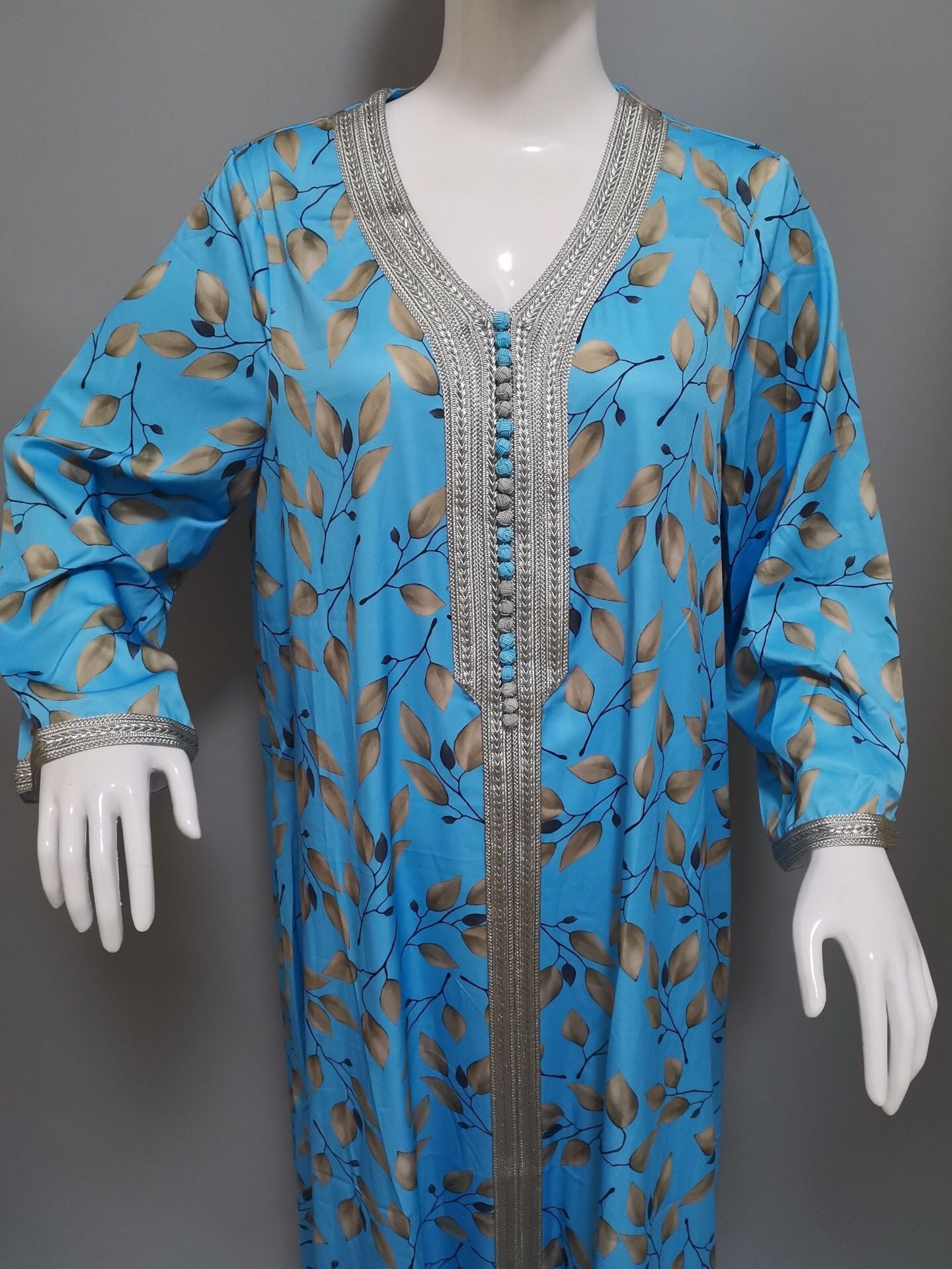 MD Abaya Dubai Turkey Muslim Boho Dress 2021 Women Kaftan Abayas African Print Long Sleeve Dresses Elegant Ladies Wedding Party