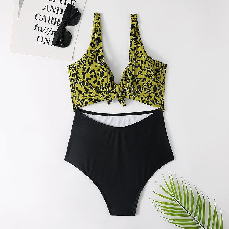 New bikini European and American high waist one-piece swimsuit