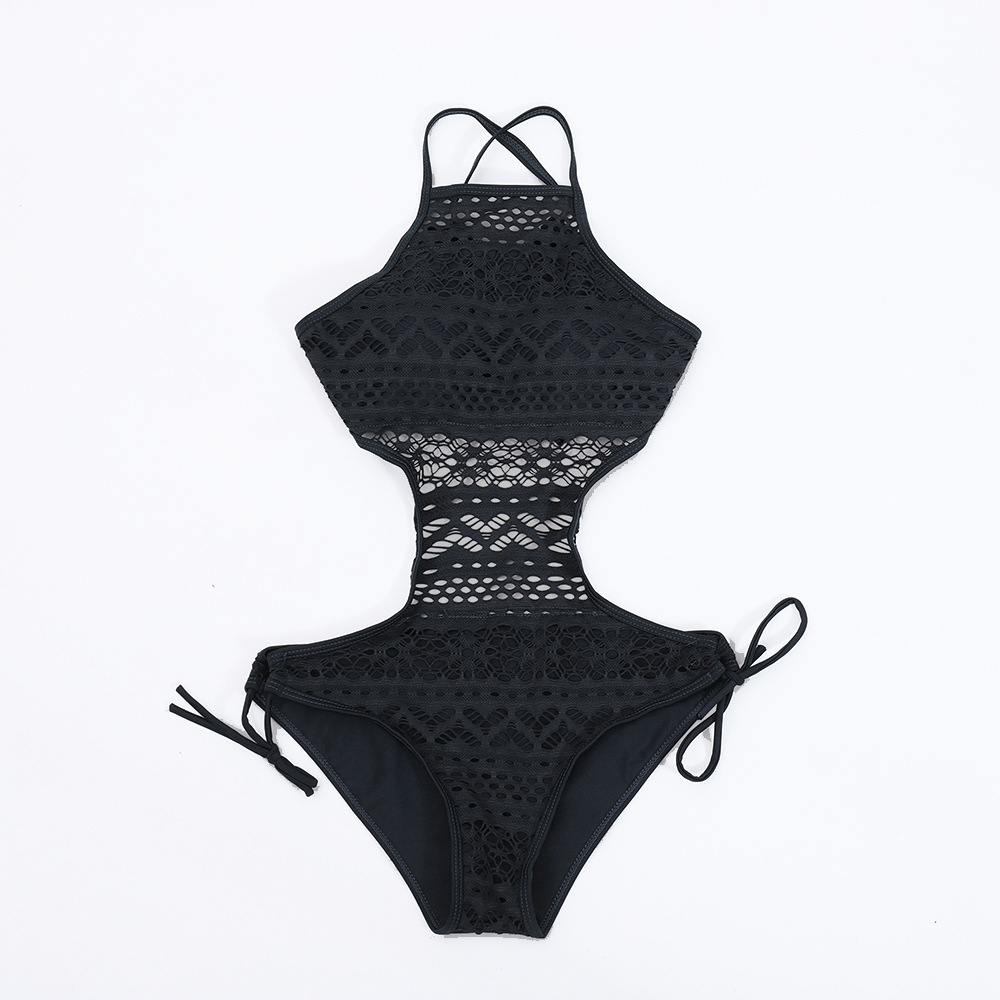 One-piece swimsuit European and American fashion lace hollow bikini swimsuit
