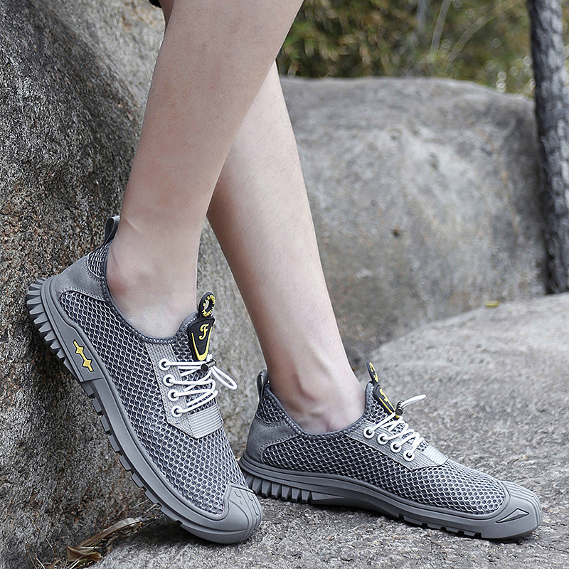 Men's mesh shoes, casual sports shoes, spring and summer  -top mesh cloth surface, lightweight, breathable, running, hiking, outdoor casual shoes, men