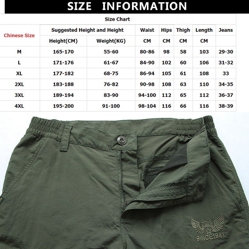 Summer Casual Lightweight Army Military Long Trousers Male Waterproof Quick Dry  Camping Overalls Tactical Pants Breathable