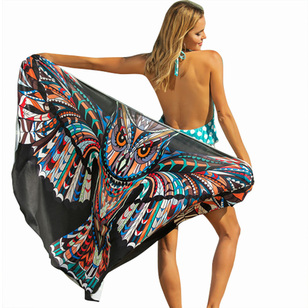 Ladies Fashion Stretch Printed Large Size One Piece Home Furnishing Dress