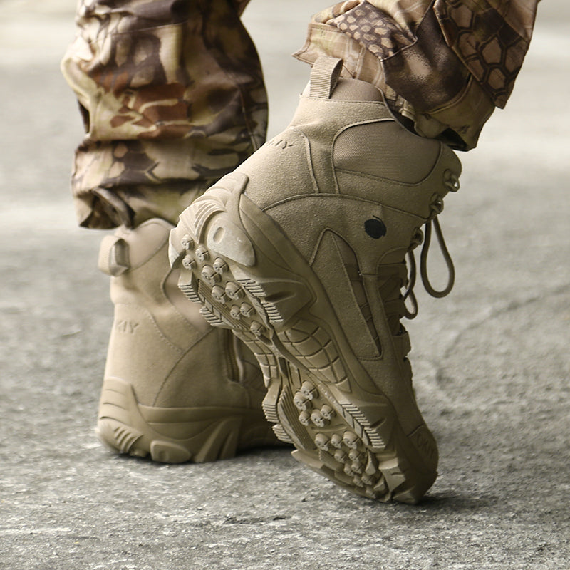 Large Boots Men's special forces Tactical Military Boots Men's outdoor waterproof mountaineering shoes antiskid  top desert boots  boots