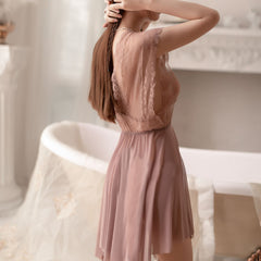 Ladies Lace Nightdress Lace  Ladies Home Short Skirt