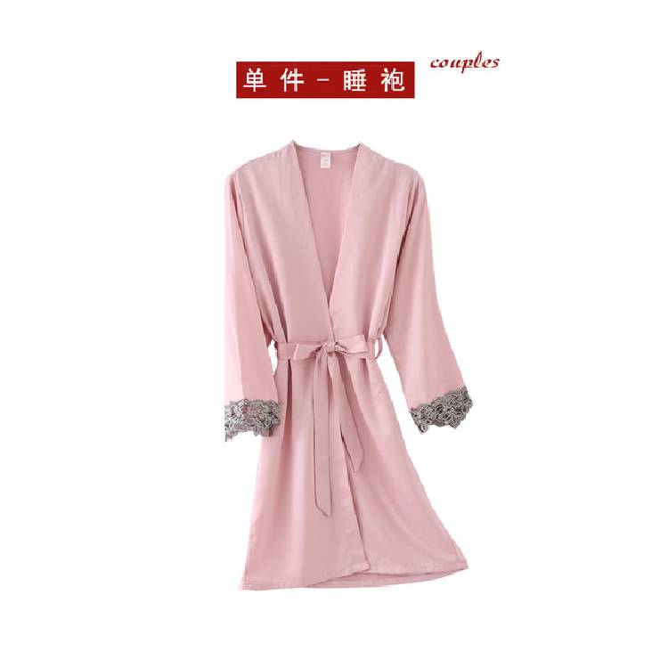 Women's 5 Pieces Pajamas Sets Silk Robe Sleep Suit Lace Satin Nightgown Neck Cami Nighties Wear Pijama Home Nightdress