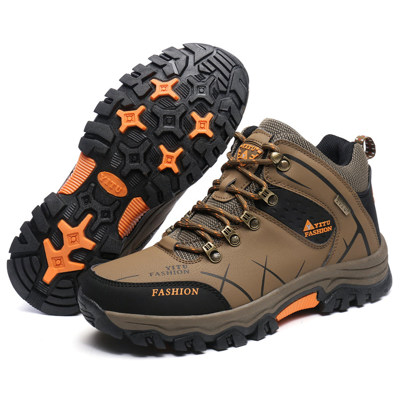 Men Hiking Shoes  -top Waterproof Hiking Shoes Outdoor Trekking Shoes Men Sports Shoes Climbing Shoes Antiskid Wear-resistant  Soles Large size 39