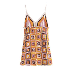 المرأة بوهو نمط الخامس الرقبة محبوك فستان قصير مثير السباغيتي حزام فستان الحفلات الإناث أكمام عارية الذراعين فساتين الشاطئ 