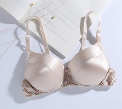 حمالة صدر نسائية من الحرير بدون حلقة فولاذية جديدة بلون واحد مجمعة ملابس داخلية مغلقة حمالة صدر نسائية بدون خياطة ملابس داخلية حمالة صدر قابلة للتنفس 