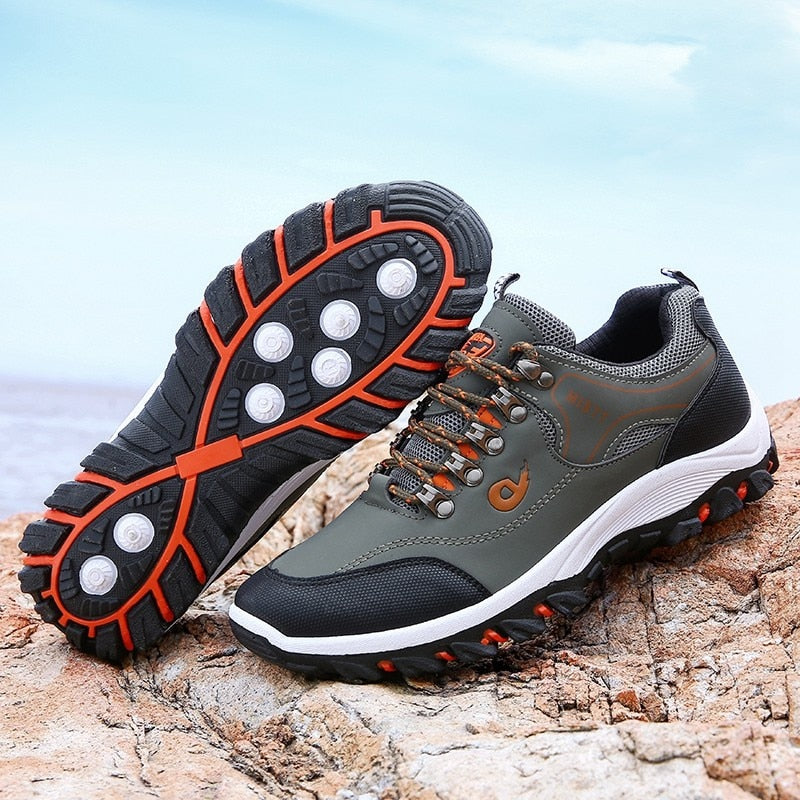 Fall Wearable All-Match Street Trendy Running Non-Slip Outdoor Men's Shoes Leisure Hiking Mountaineering Travel Sneakers Men