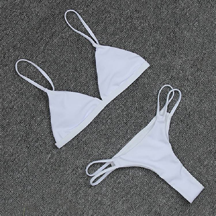 Women's Swimsuit Soild Print Push Up Bikini Split Swimsuit Two piece Swimwear Bathing Suit Beachwear