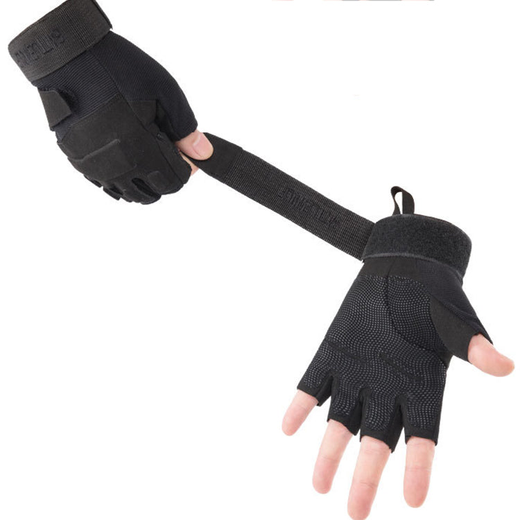 a pair Half Fingers Tactical Gloves  Hunting Gloves Soft Tactical Gloves Outdoor Sports Gloves Camping Motorcyle Racing Hiking Gloves