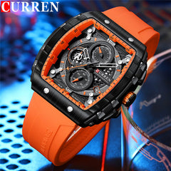 Man WristWatch Waterproof Chronograph Date Men Watch Military Top   Silicone  Sport Male Clock 8442