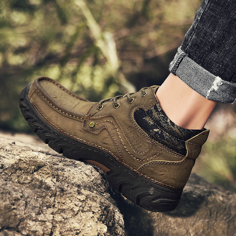 boots men's large size men's shoes autumn new short  -top shoes men's sports casual shoes retro trendy shoes