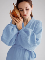 Solid color pajamas women robe bathrobe women pajamas cotton robe women loungewear spring loungewear