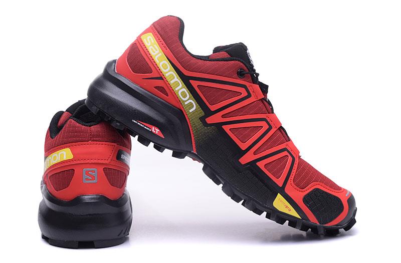 Red black yellow Salomon outdoor casual retro Speed Cross 4  surface hiking sneakers men's hiking shoes 40-46