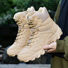Men's outdoor hiking shoes military training shoes men size 39-46 hiking shoes snow boots  -top leather outdoor shoes camping holiday sports shoes