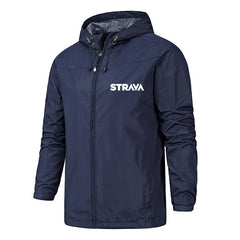 STRAVA Spring Autumn Windbreaker Cycling Jacket Men Breathable Hooded Blazer Hiking Waterproof Wear Scratch Resistant Riding Jacket Coats
