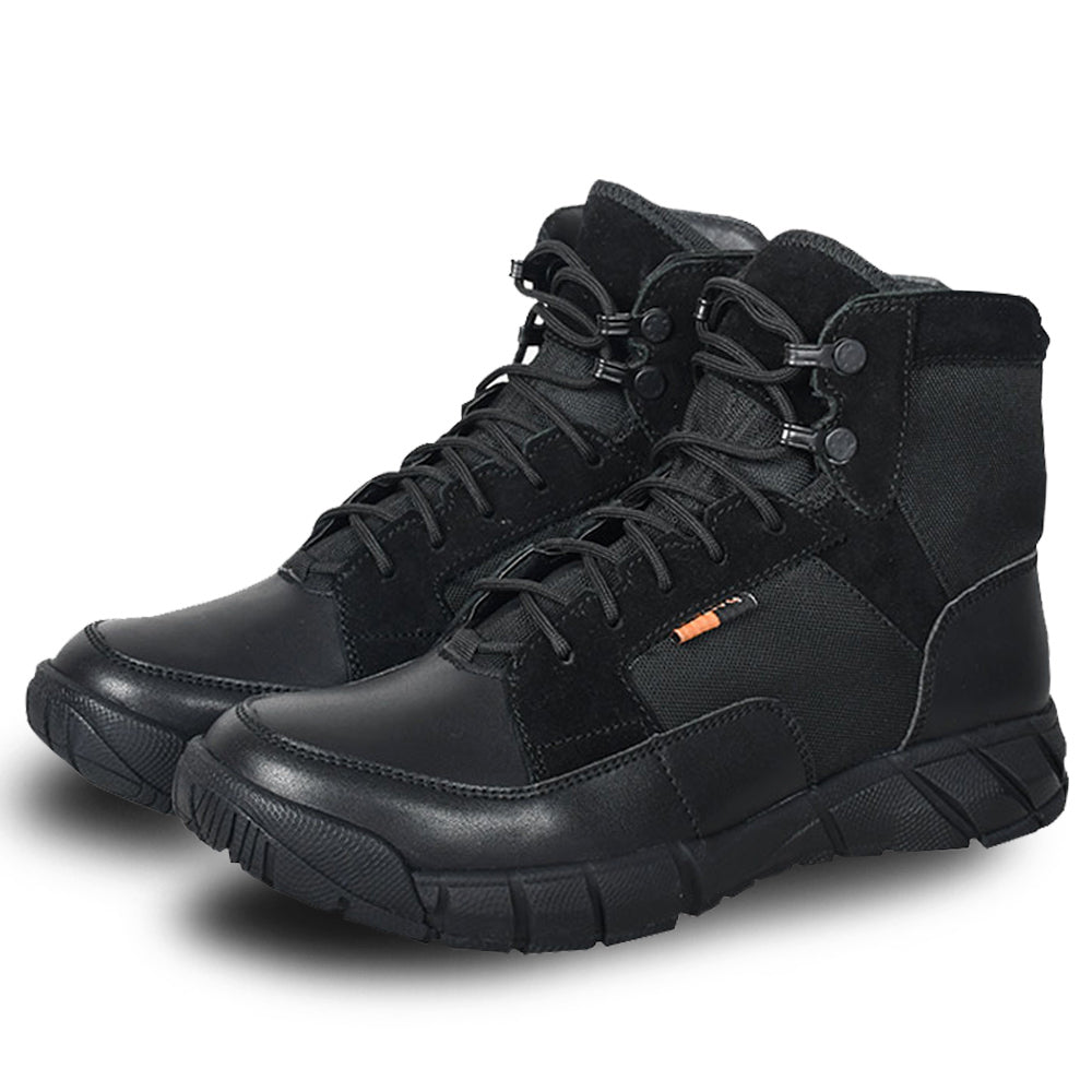 Outdoor leather hiking boots men's waterproof  sports lightweight  -cut cross-country tactical hiking desert military shoes