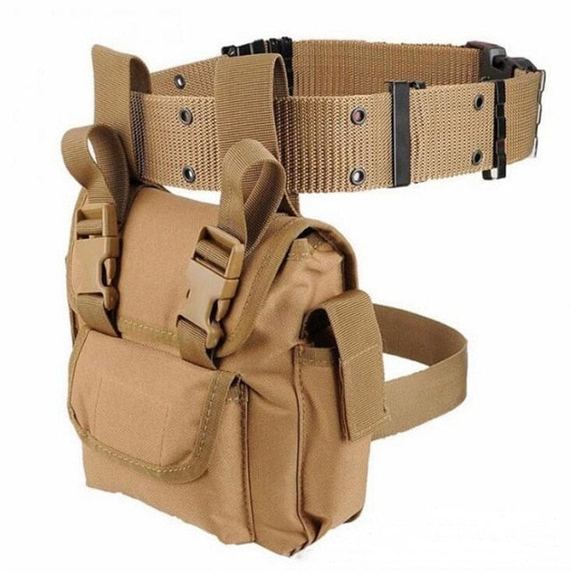 Military Tactical Drop Leg Bag Tool Fanny Thigh Pack Hunting Bag Waist Pack Motorcycle Riding Men Military Waist Packs