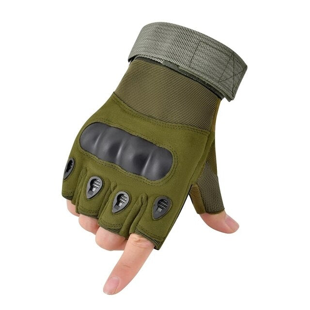 Male Female Tactical Army Military Gloves Hard Knuckle Motorcycle Gloves For Men Women Outdoor Cycling Hunting Hiking Fingerless Gloves