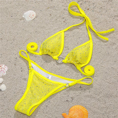 European and America new sexy bikini diamond-encrusted women's swimsuit split swimsuit