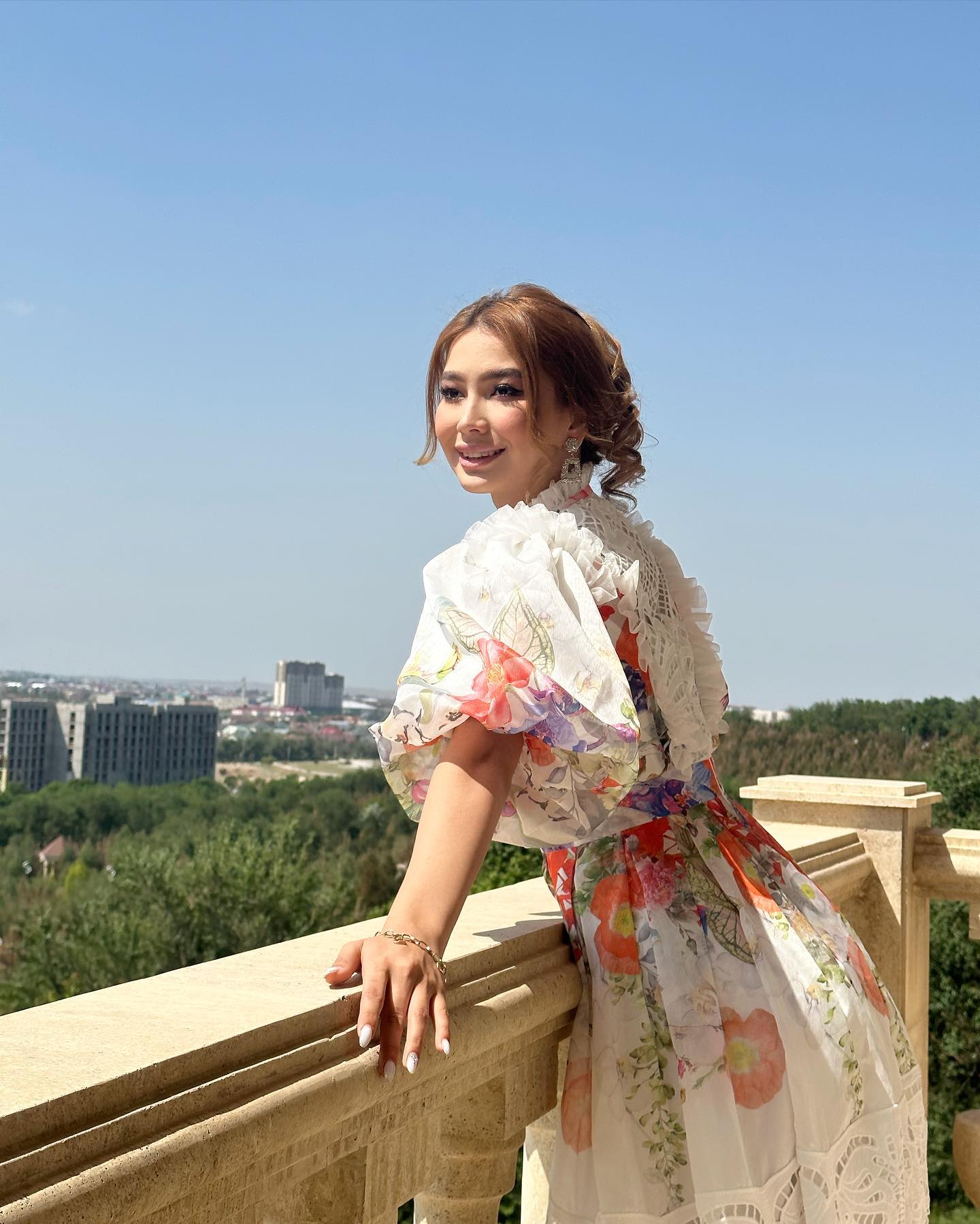 Cutout Lace Panel Pleated Dress