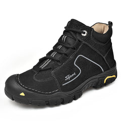 Large size 4546 first layer cowhide men's hiking shoes, men's autumn and winter warm shoes, waterproof and non-slip outdoor shoes